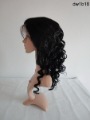 Wholesale 18 Inch Full Swiss Lace Deep Wave Real Human Hair Wig and Free Shipping