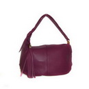 'jungle' Medium Hobo with Bamboo Ring and Tassel with Bamboo Detail and Metal Heads 232930 Purple