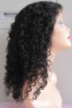 Curly 100% Indian piece Human Hair Wig 16"-1B# ~ Whosale Price