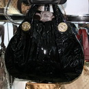 New*continental 197016 Black Enamel Leather Top Hobo/handbag/shoulder/gift*Excellent Quality*