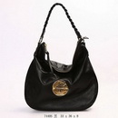 Daria Hobo in Black Leather 7440S Free Shipping