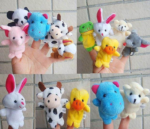 Best Price New Arrive 500pcs Telling Props 10styles/set -Baby Toy Hand Finger Puppet