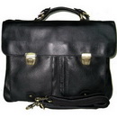 TIDING Quality Men's Bull Leather 15" Laptop Briefcases Shoulder Bags Bk