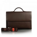 Men's PU Leather Dual-Use Briefcase - Coffee