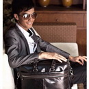 Genuine Leather Black Briefcases Classical Style-Best Gift for Friend Free Shipping
