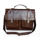 100% Guarantee Genuine Vintage Tan Leather Popular Men's Briefcase Laptop Handbag Messenger Bag #5646