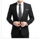 Black With Broad Shoulders Business leisure Men's Suits