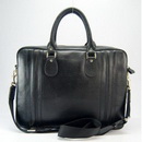 ^o^o^ Auth GG Black Calfhide Leather Brief Case Bag