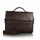 Men's PU Leather Dual-Use Briefcase -- Coffee