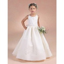 Wholesale Price Little Girls' Dresses Sleeveless Ball Gown White