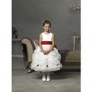 Beautiful Princess Red Sash Hand-made Flowers Flowers Girls