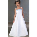 Custom-made Satin/voile/chiffion Bead Embroider Flower Girl Dress All Size Color Free FL-1236