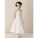 New Style Beauty Lace Organza Embroidery Flower Girl Dress