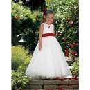 Princess Ankle-length Satin Tulle Flower Girl Dresses
