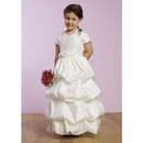 Free Shipping White Flower Girl Party Evening Dress