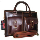 Slick Real Leather 14" Laptop Briefcase Messenger Tote Bags