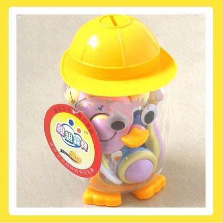 In1) Plastic Baby Rattle Toys Infant Educational Toys Baby Gift Penguin Piggy Bank Bottle 5 Pcs (6