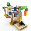 Hot Sell Quality Educational Toys Wooden Roller Coaster(1piece), Roller Coaster Rail Track Blocks Creative Blocks Export Quality