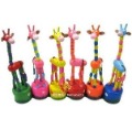 Free Shipping Preschool Educational Creative Hobby Rocking Animals Child Wooden Puzzle Intellectual Fingers Dancing Giraffes Toy