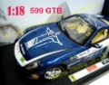 Alloy Model Car FERR 599 GTB Blue 1: 18 Car Models Decoration Static Display Collector's Edition Die Casting Toys