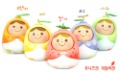 Original Japan BANDAI UNAZUKIN Fruit Nature and Flowers Version Nodding Doll Hot Sale