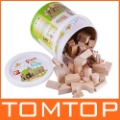 Christmas Gifts Wood Building Blocks Castle Educational Funny Toy Kids, 10pcs/lot, Free Shipping, Wholesale