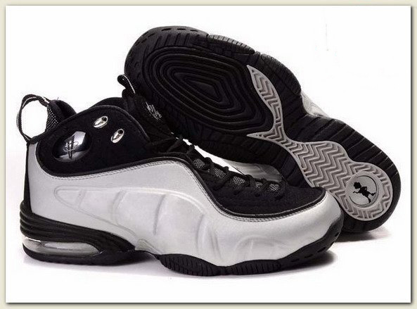 Wholesale 1/2 Half Cent Penny Men's Basketball Shoes (black / Metallic Silver)