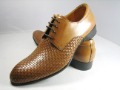 New Men's Genuine Leather Lace Up Dress Shoes Weave