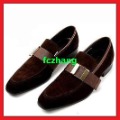 Free Shipping 1 Pair Brand New Genuine Leather Cow Leather Men's Shoes Men's Dress Shoes Gu27cc