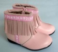 Baby Boots Girls Cotton Boots Princess Boots 14-15.8CM Pink Leather Boots Christmas
