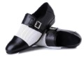 Free Shipping! Brand Men's Black and White Button Leather Shoes Size:US7-US12