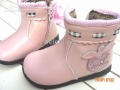 Children Boot Pink High Quality Lovely Girl Boot-- Apple Design Princess Shoes