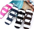 Spell Color Stripe Flat to Word Slippers Cool Slippers/beach Shoes