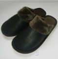 Wholesale Men's Women's Winter Warm Leather Slippers Baboosh Chinela Loafer Modeling Home Shoes