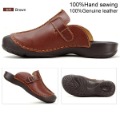 FREE SHIPPING Men's Shoes 100%handmade Leisure Genuine Leather Sandals