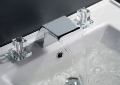Two Handles Widespread Waterfall Bathroom Sink Faucet or Bathtub Faucet - Wholesale - Free Shipping M-6006