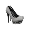 Gray Suede Platform Shoes Sexy Platform Shoes for Party
