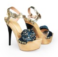 New Arrival  Shoes Spring Summer Shoes Wooden Heel Sandals