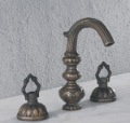 Two Handles Antique Brass Widespread Bathroom Sink Faucet -Wholesale- Free Shipping (5001)