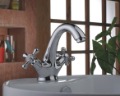 Two Handles Chrome Bathroom Sink Faucet - Free Shipping (J-208)