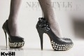 Rivet High-Heeled Shoes Platform Shoes Large Base Recreational Shoes