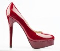 Fashion Brand Sexy Red Patent Leather Women's Super High Heels Shoes Platform High Heels Dress Shoes