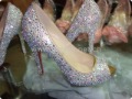 Fashion Women's Spot Drill High-heel Shoes Best Wedding Shoes&Free Shipping