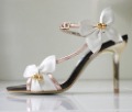 Shinny High Heeled Shoes Bow Women Bridal Sandals Free Shipping