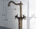 Oil Rubber Bronze Antique Brass New Basin Single Hole Single Handle Brand Faucet+wholesale & Retail+high Quality