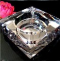Square Black Crystal Ashtray Free Shipping