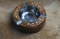 HDC0692 Nepal Handmade Peach Wood Round Ashtray,yak Bone,100*40mm,home Decor,Retail & Wholesale,Free Shipping