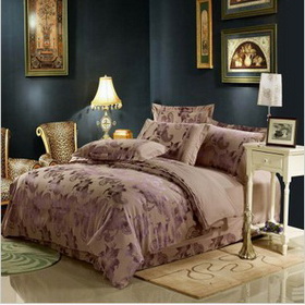 Embroidery Tencel Jacquard Weave Elegant Style 4pcs Bedding Set Home Textile Duvet Sets