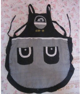 Black Sleeveless Pure Cotton Apron