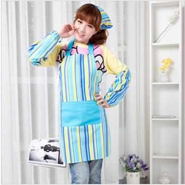 Blue With Stripes Pure Cotton Aprons